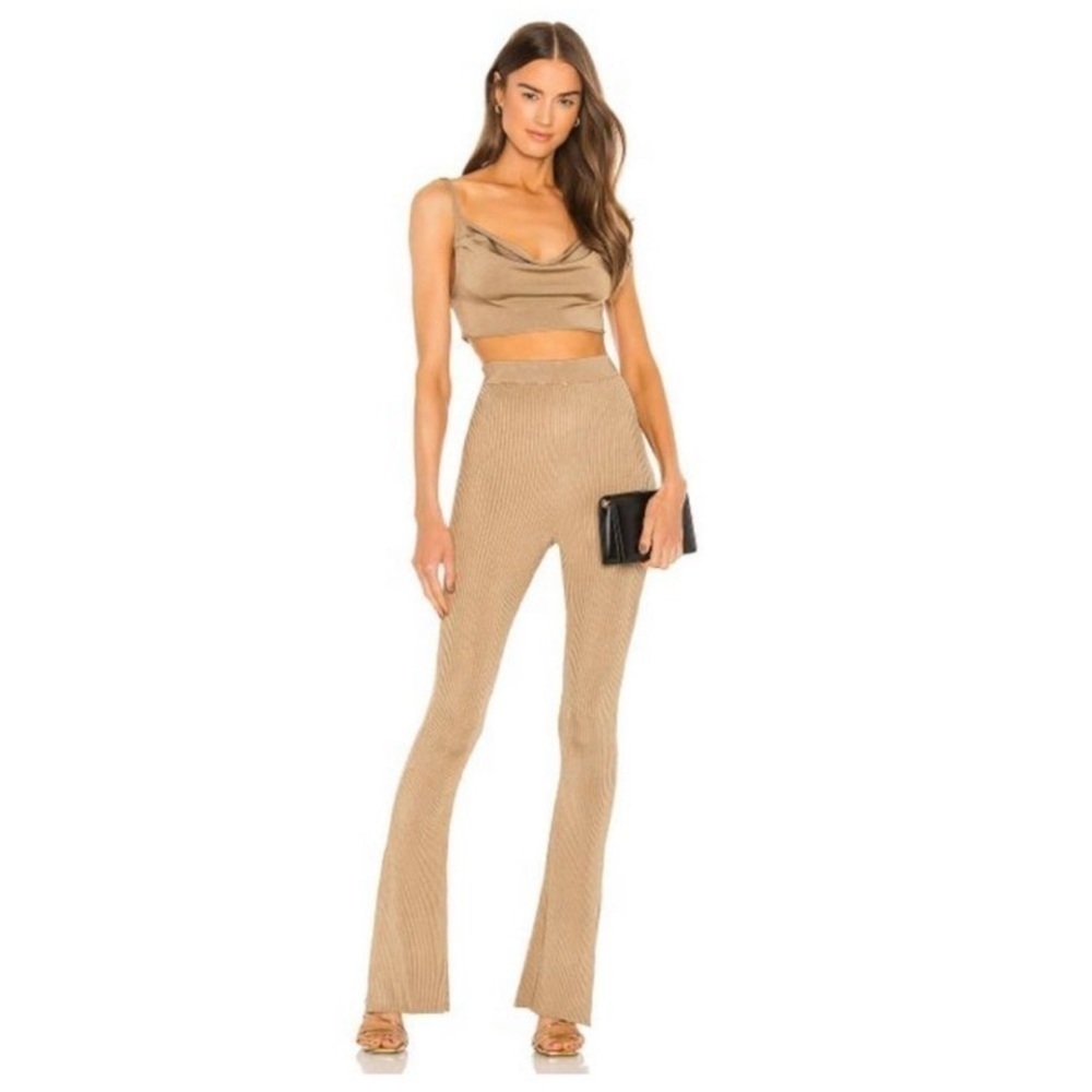 Michael Costello x REVOLVE Alessa Pants in Gold Size S NWT